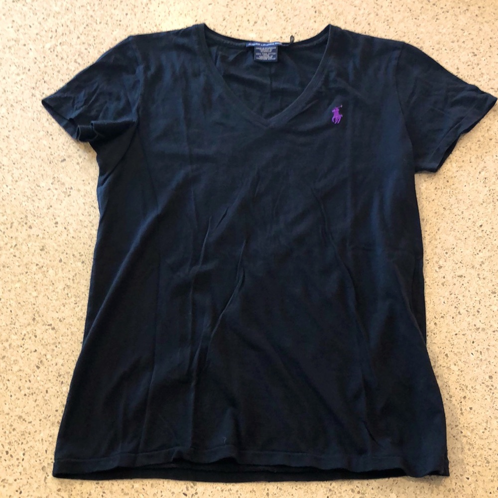 Ralph Lauren Sport Women’s V-Neck Tee - Black - M